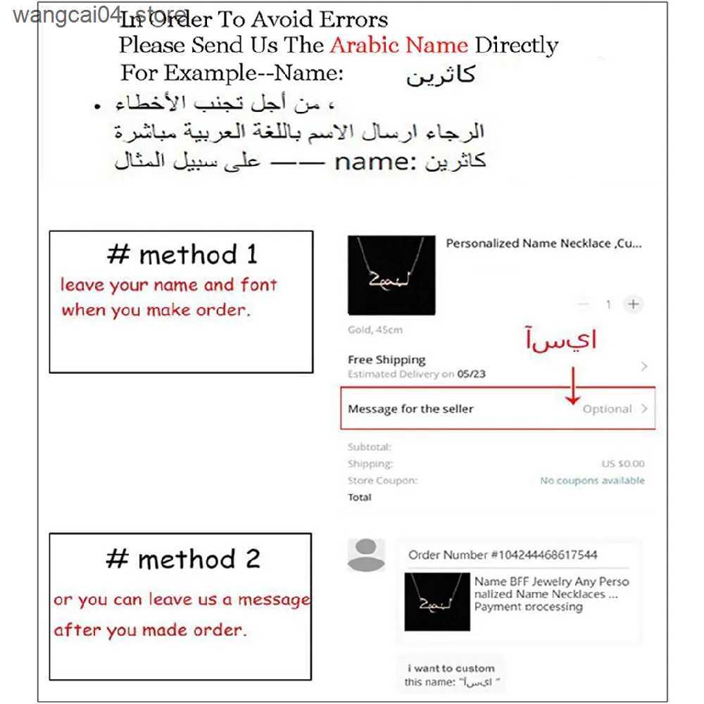 Chokers Sipuris Personalized Arabic Name Customized Necklace Mens Stainless Steel Chain Pendant Necklace Jewelry L240910