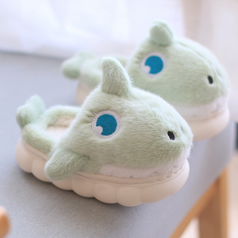 childrens cotton slippers autumn and winter new home indoor anti slip shoes for girls cute sharks boys babies childrens warm shoes