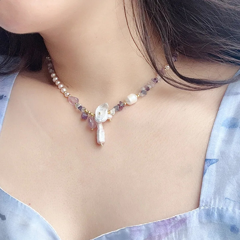 Natural Stone Baroque Pearl Bracelet Womens Fashion Stainless Steel Charm Bracelet Party Jewelry Accessories Gift 241018