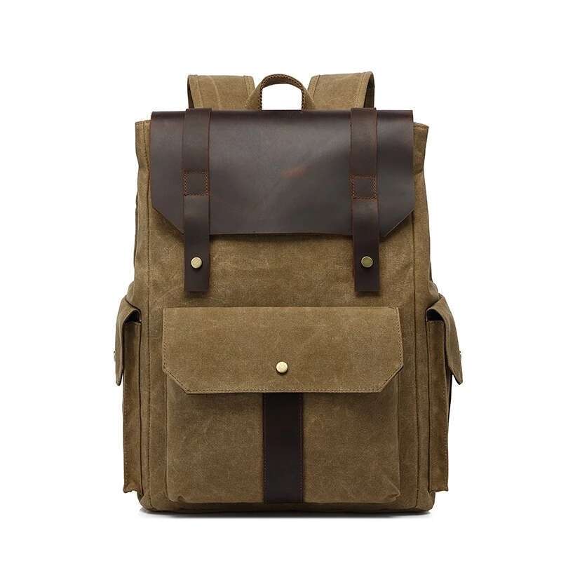 Vintage Style Leather Backpack Men Waterproof Rucack For UK Orders