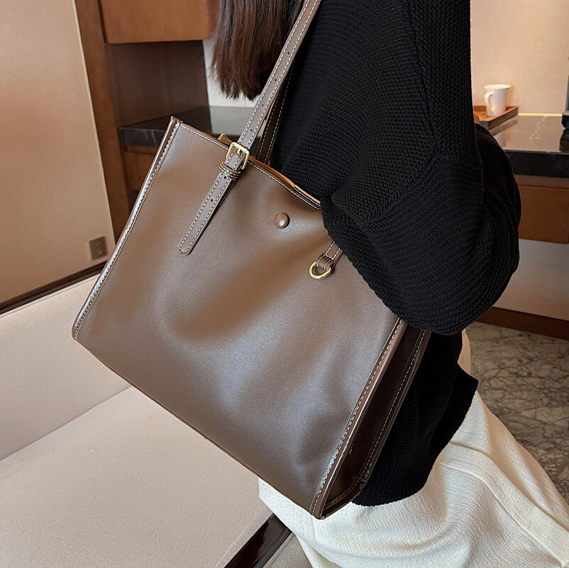 Soft Pu Leather Women Shoulder Bag Large Capacity Designer Brand Ladies Handbag Travel Female Big Totes Bolsas Commuter Bags