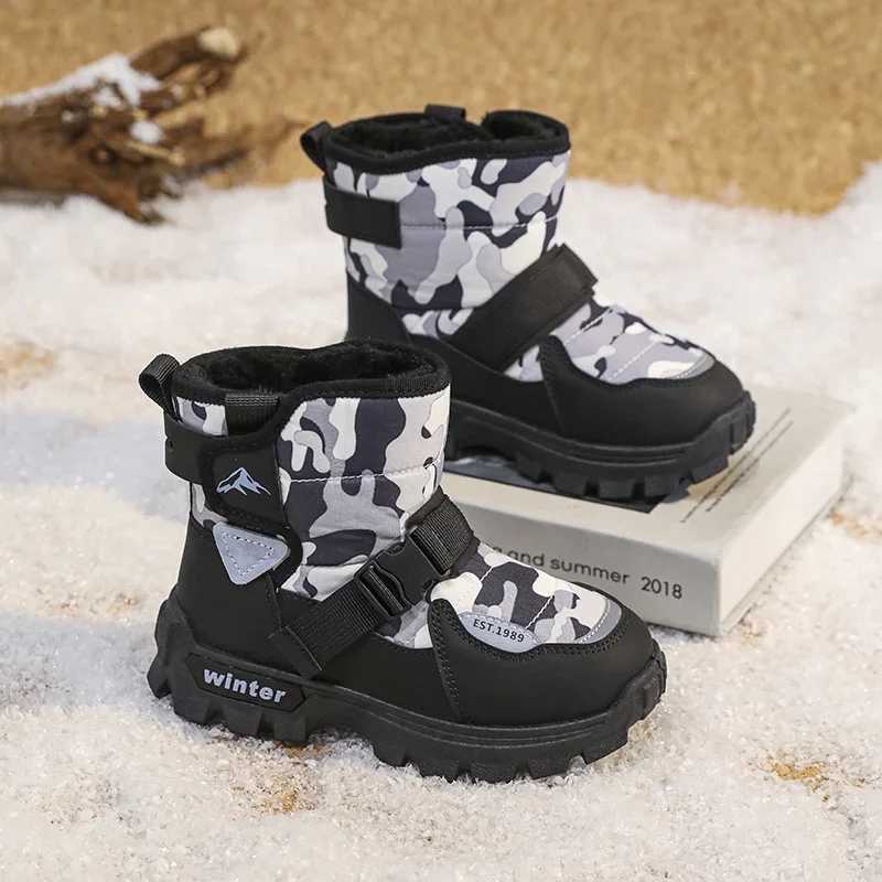 Boots Childrens shoes girls and boys winter childrens boots outdoor snow ankle anti slip cute walking sports wear-resistant Kp warm casual boots H2410