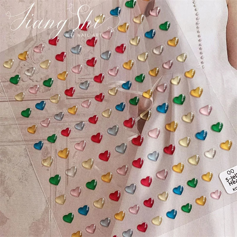 5/8/10PCS Jelly Nail Stickers Patch Cartoon Color Nail Sticker Pack Cute Nail Stickers Nail Art Decorations 241017