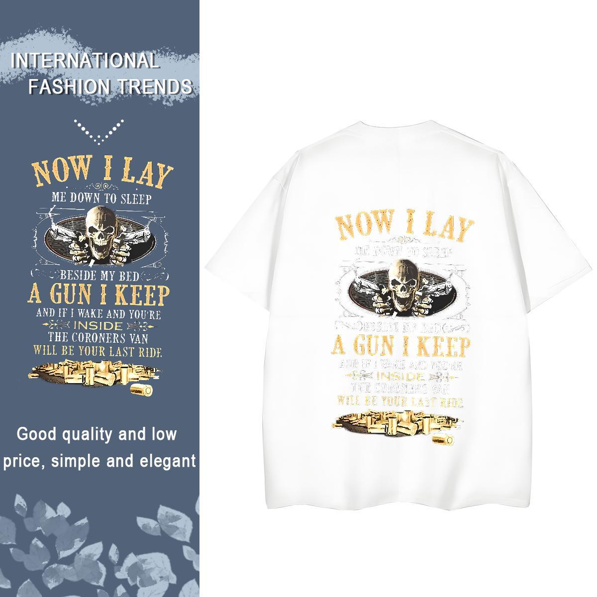 New T Shirt For Woman 230g 100% Cotton O Neck Short Sleeves Casual skull Woman Tshirt Female Cartoon Anime Top Shirts