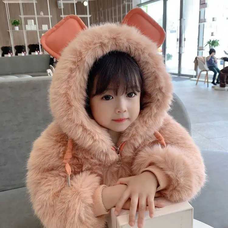 Girls Winter Coat New Cotton Thick Cute Childrens Winter Coat M241018
