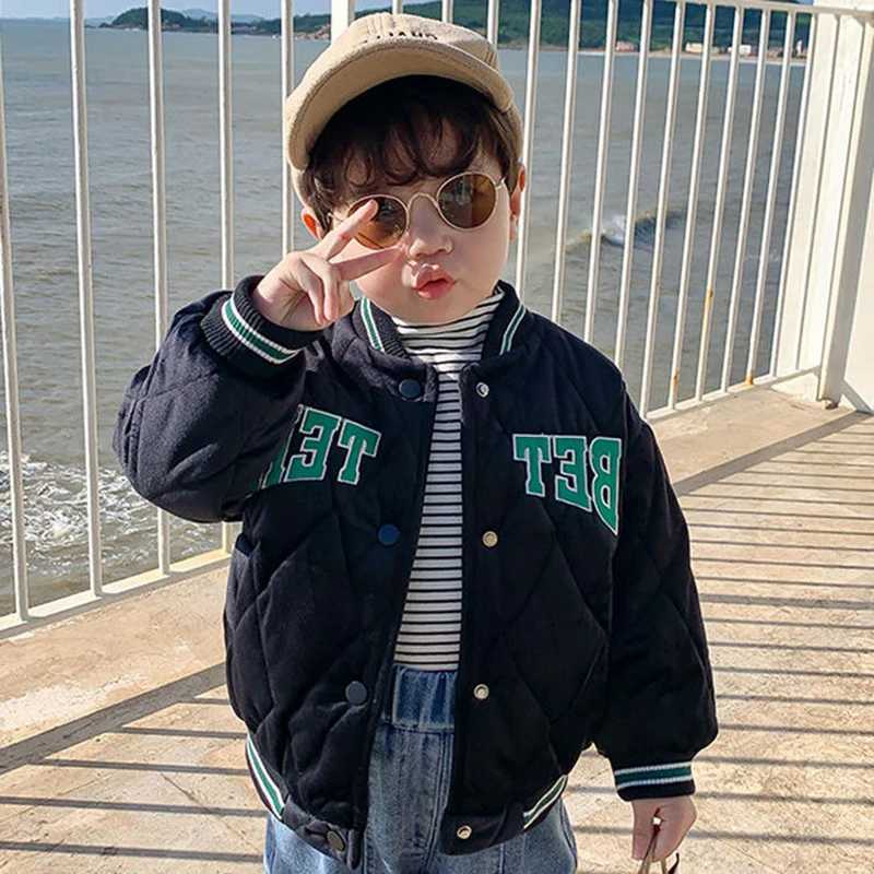 2 3 4 5 6 7 Autumn Boys Baseball Jacket Long Sleeve Letter Fashion Little Princess Girls Coat Birthday Gift Childrens Clothing M241018