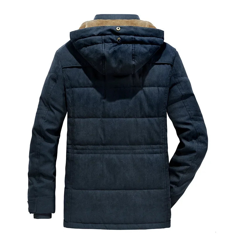 Male Casual High Quality Long Winter Coats Mens Jacket Warm Hooded Thick Coat Cargo Overcoat Thermal Parka Men 241018