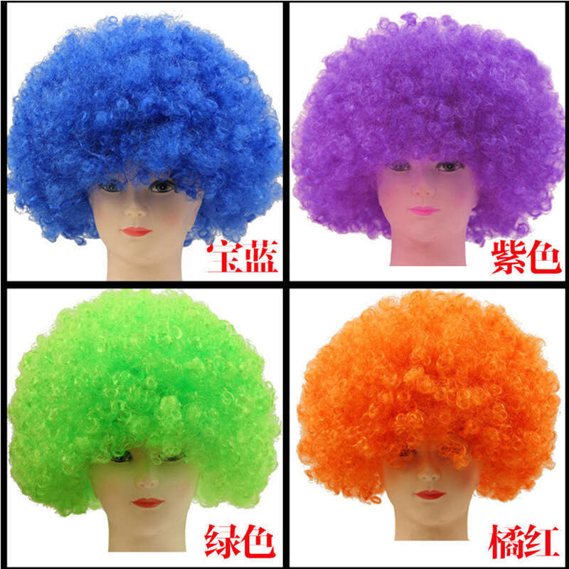 Halloween Explosive Cosplay Fan Clown Headband Children's Rainbow Party Wig
