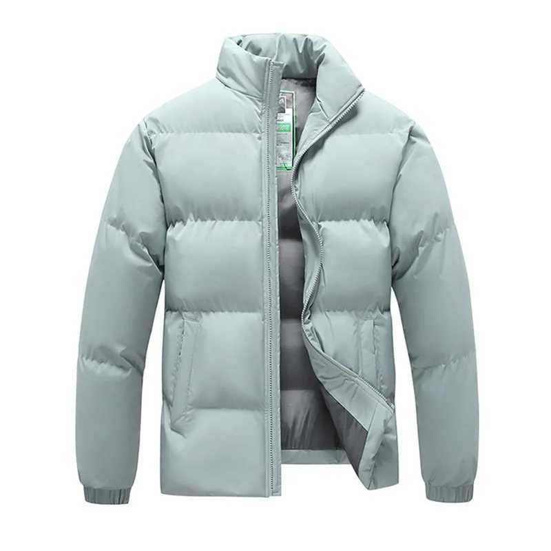 UHYTGF 4XL Couple Parkas Jackets Male Zipper Stand Collar Down Cotton Winter Coat Mens Casual Warm Youth Men Short Overcoat 229 LX241018