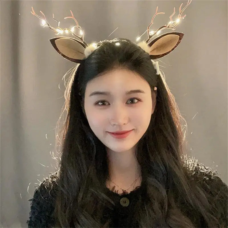 Christmas party reindeer antlers cute headband cosplay female antlers tree branches flower Christmas headband 241018
