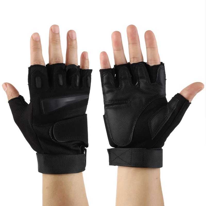 Half finger gloves for mens outdoor cycling anti slip and wear-resistant mountain fitness training five finger glovesW241018