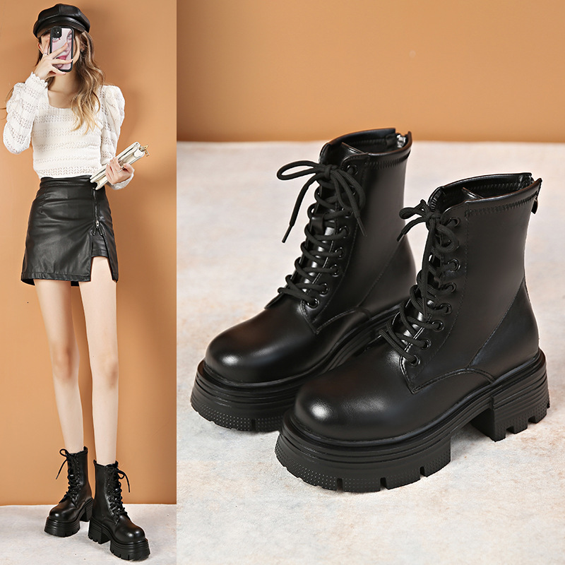 New Martin boots with straps for autumn and winter 2024, slimming British style versatile and fashionable short boots for women
