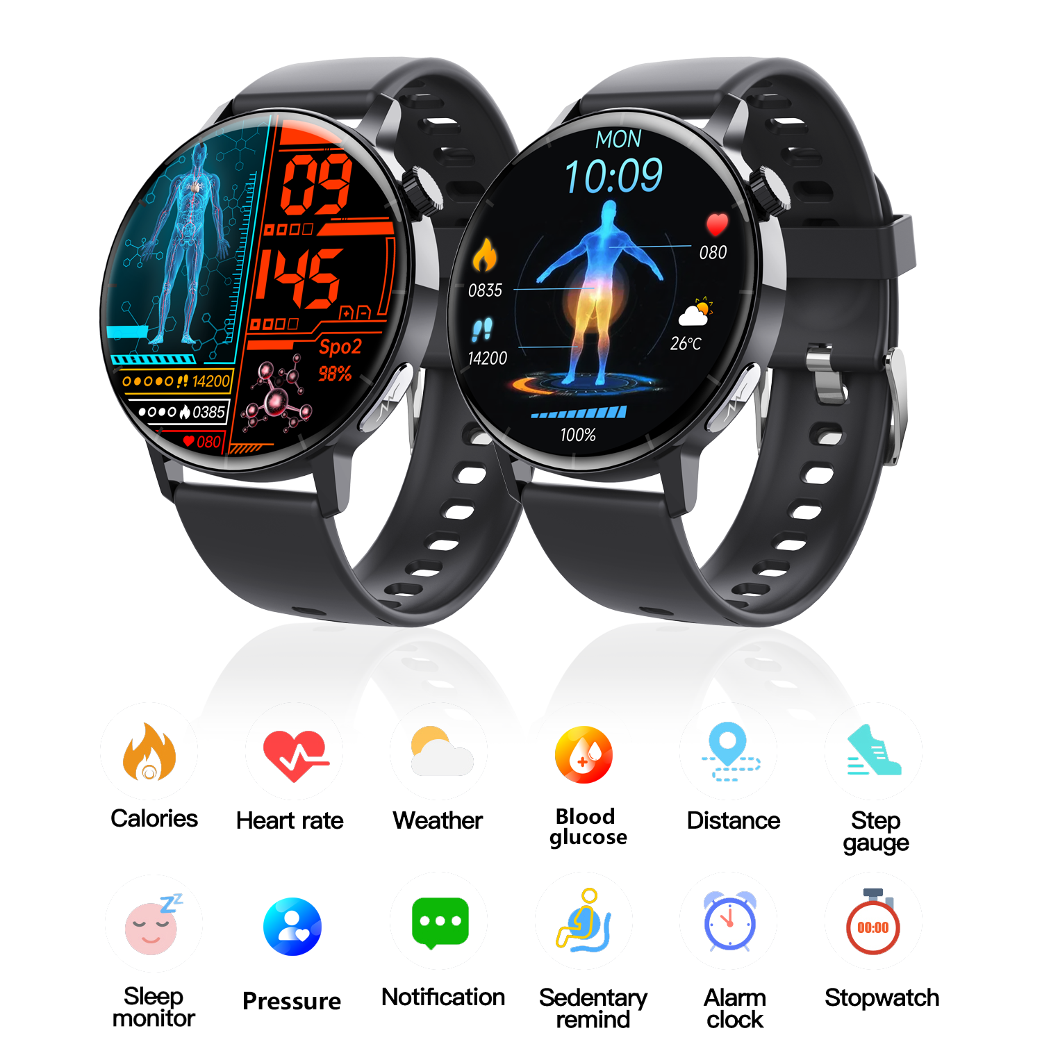 2024 36mm Men's Women's Round Full Screen Bluetooth Call Bracelet Wristband for Android IOS Wireless Charging Fiess Sports Smart Watch free 