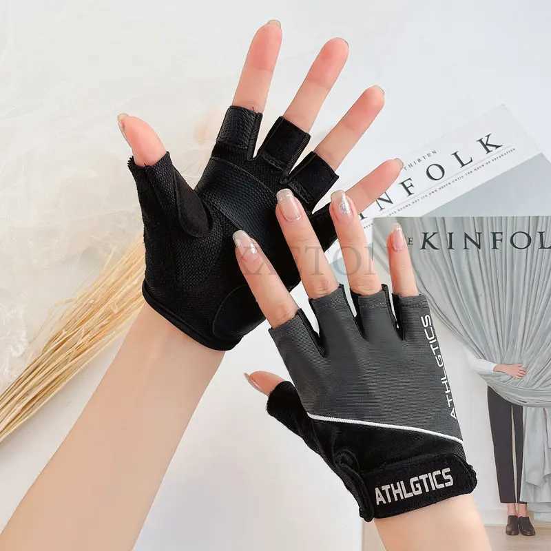 Gym Fitness Half Finger Gloves Bicycle Gloves Mens Construction Sports Gloves Anti slip Training Exercise Yoga Bicycle GlovesW241018