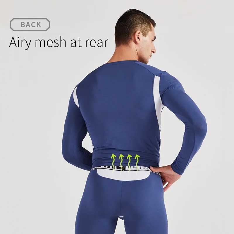 Mens Thermal Underwear 52025 Men Thermal Underwear Silk Mesh Breathable Underwear Soft Premium Comfortable Base Layer Antibacterial Mesh Men Therma Y2