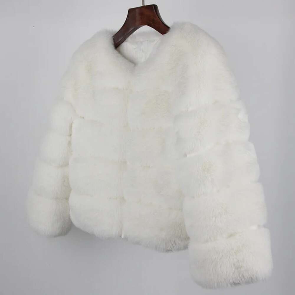 2024 Faux Coat New Brand Winter Jacket Women Elegant Thick Warm Outerwear Streetwear Fake Fox Rabbit Fur Fashion