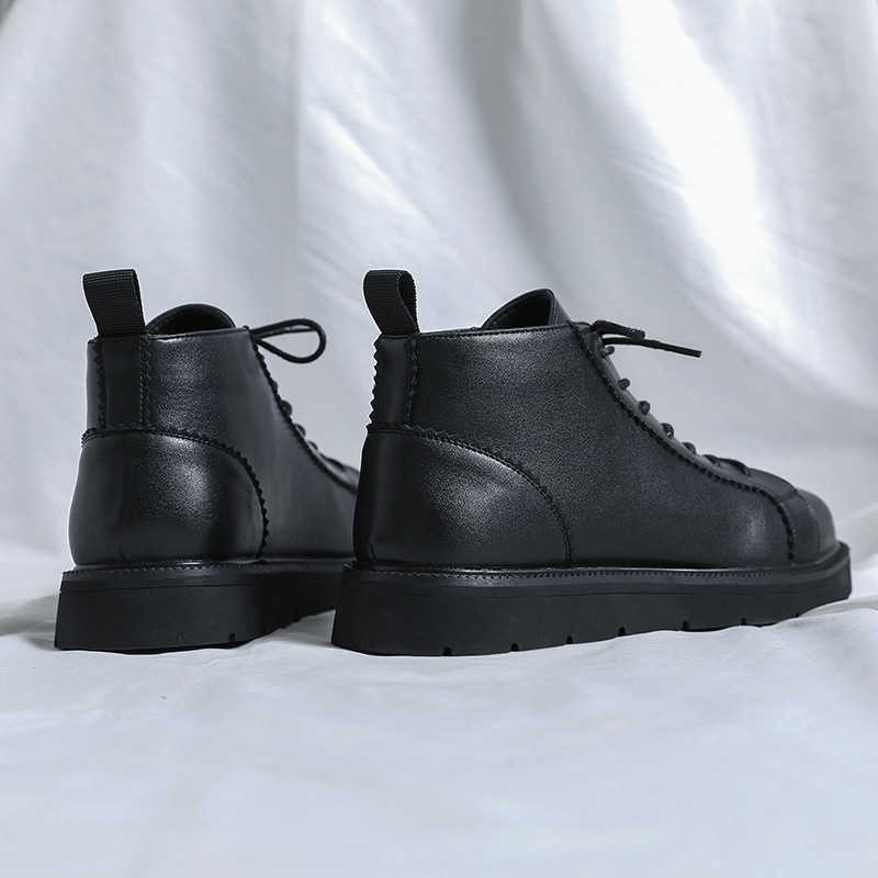 Martin Boot Large Ankle Boots Autumn Winter New Youth Fashion Boots Hairstylist Mens Leather Boots Fashion Boots 240927