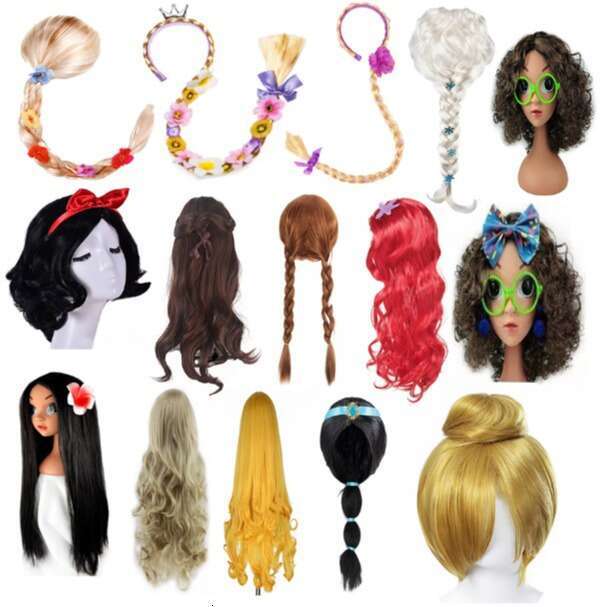 Halloween Costume Fluffy Skirt Accessories Princess Wig