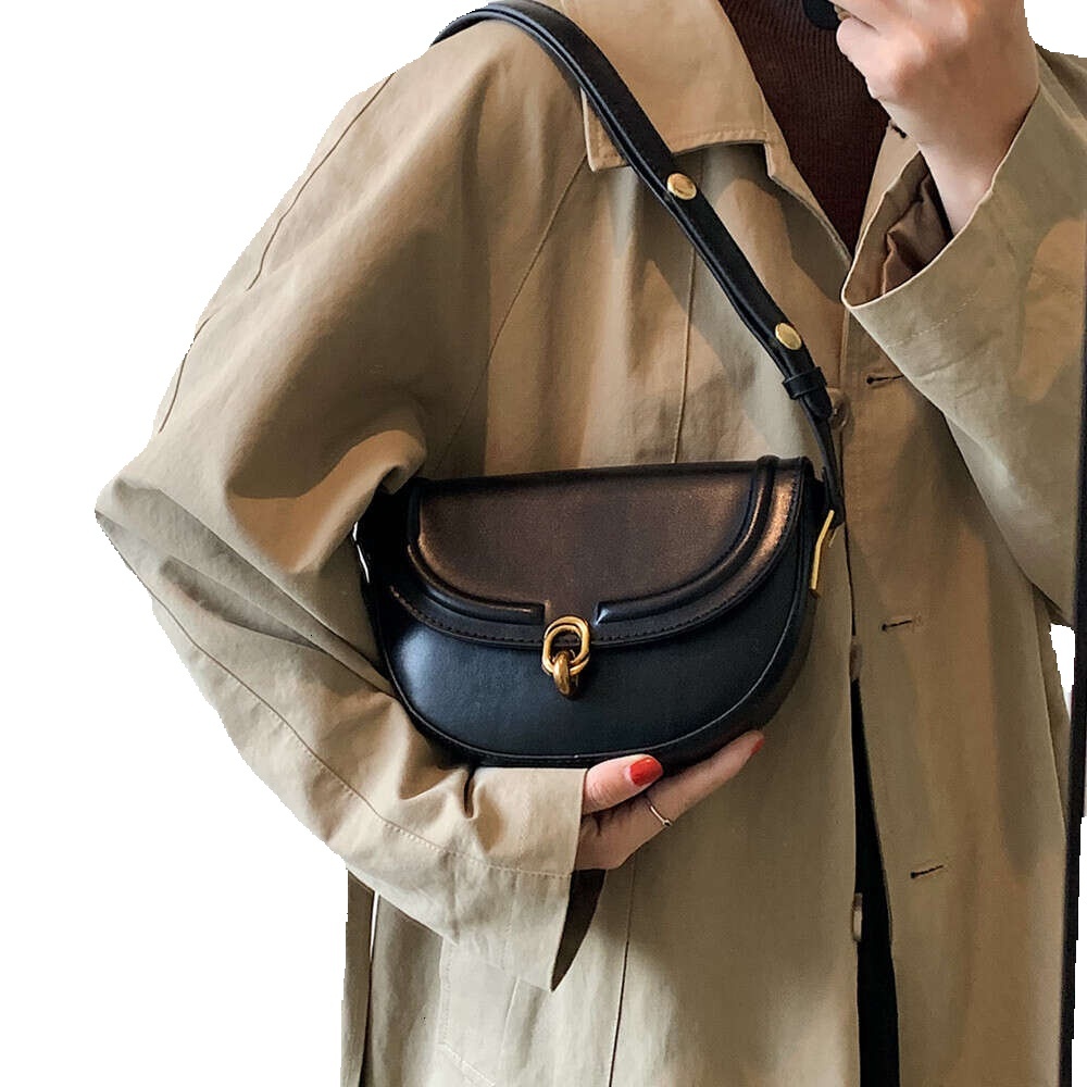 Saddle Toptrends Small Crossbody For Women 2024 Trend Designer Underarm Shoulder Bags PU Leather Ladies Handbags And Purses h6.17#38 ddmymoon