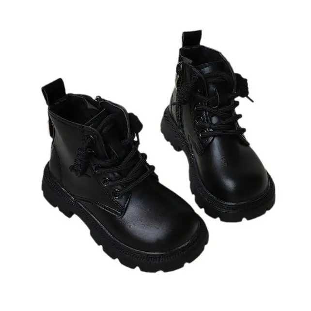 Boots Childrens shoes fashionable leather comfortable childrens short boots winter boys sports running shoes girls casual snow ankle boots H241018