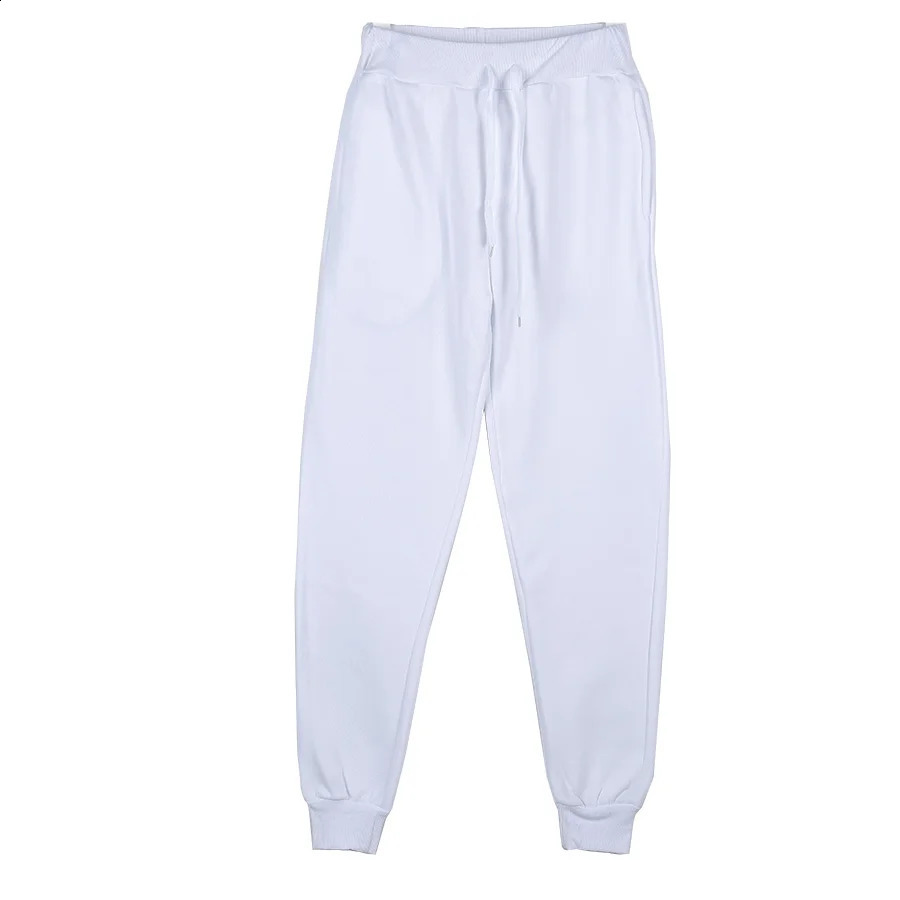 Joggers Sweatpants Men and Women Elastic Waist Lose Casual Trousers white beige pink yellow Hip Hop Mens Sweat Pants 241010