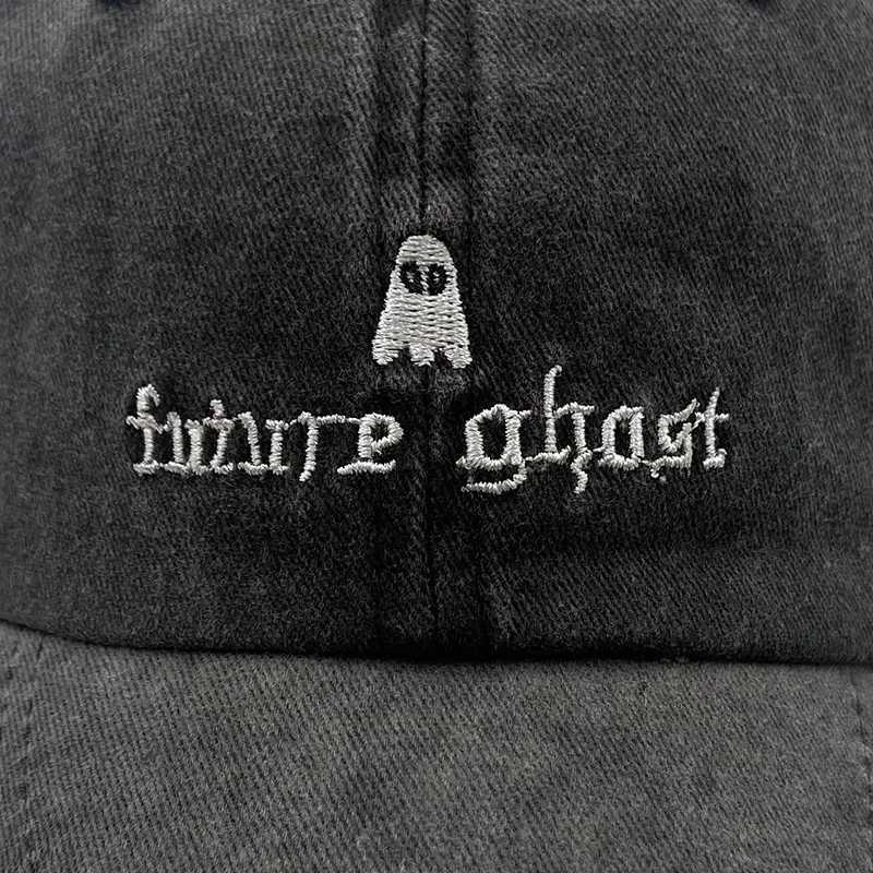 Summer Autumn Future Embroidery Ghost Hip Hop Sunshade Baseball Cap Washed Distressed Outdoor Sunscreen Soft Snapback Hat Q209X241018