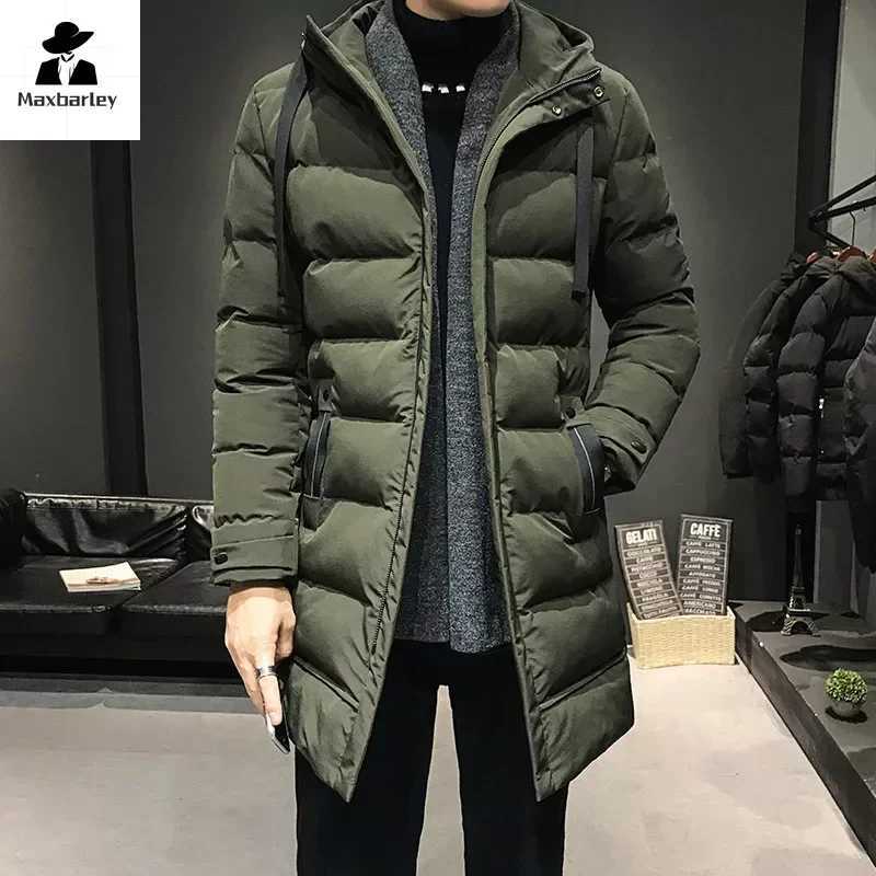 Men Long Down Jackets Winter Coats Chaquetas Hooded Casual Winter Parkas High Quality Male Green Warm Parkas Coats Size 8XL LX241018