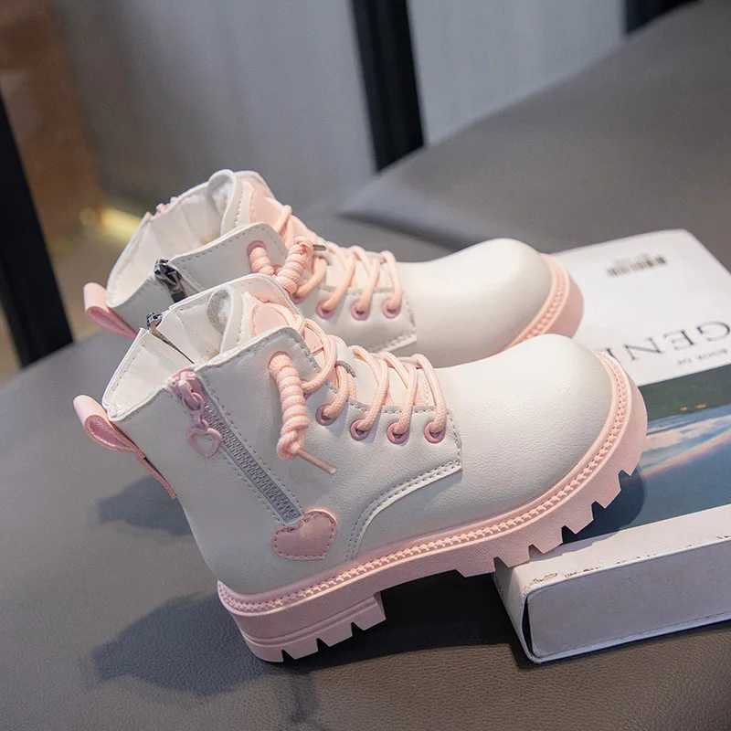 Boots Girls Warm Ankle Boots Fashion Double Zip Kids Beautiful Princess Boots Non-slip Children Performance Catwalk Boots Winter New H241018
