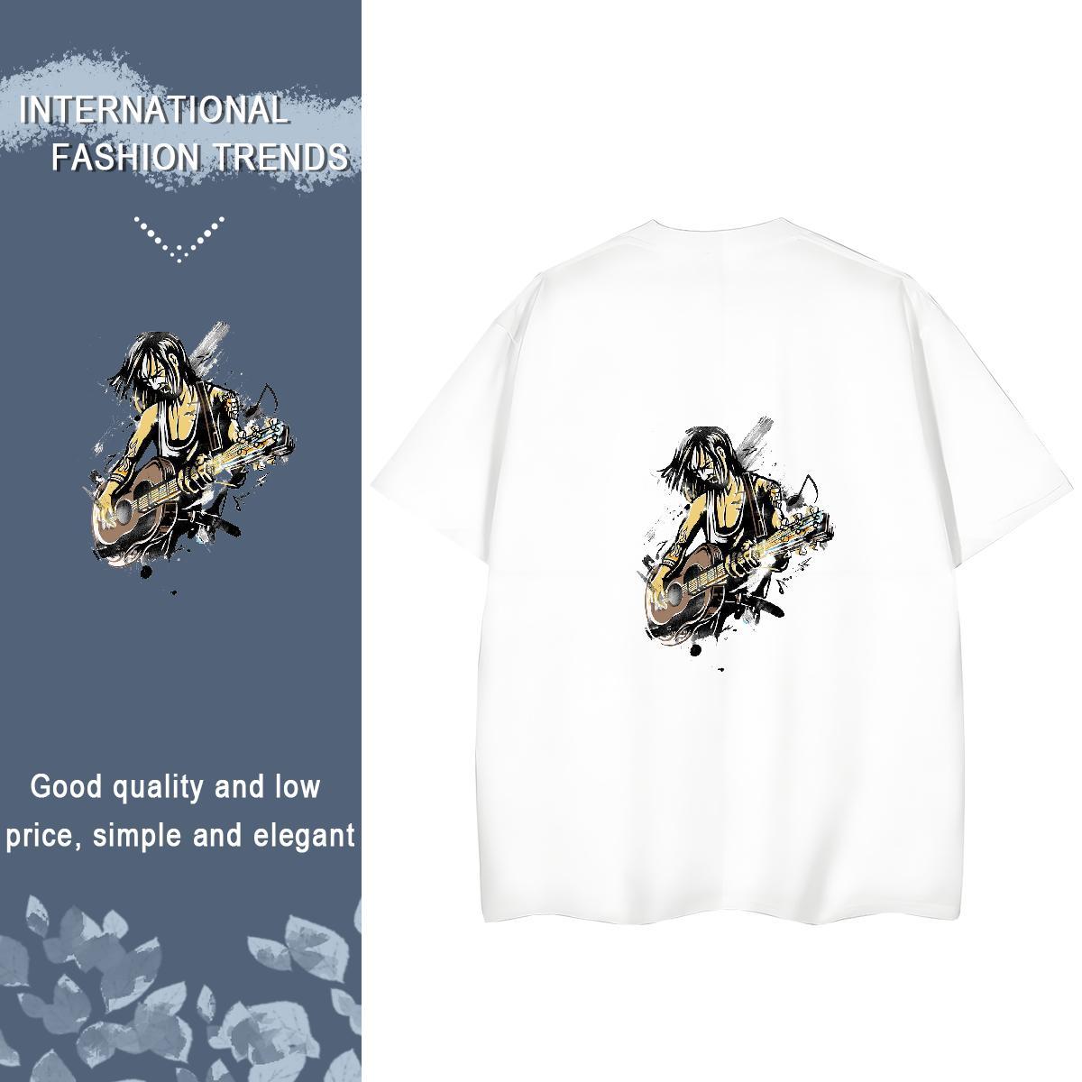 Fashion Womens T Shirts 230g Cotton Breathable Crew Neck Daily Outfit portrait Couples T Shirts Designer Custom Print Plus Size Tee Shirt