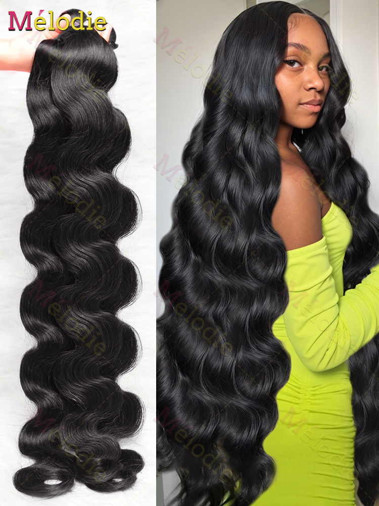 MELODIE Body Remy Unprocessed Raw Virgin 100% Human Hair Water Wave Extensions 3 4 5 Bundles Deal