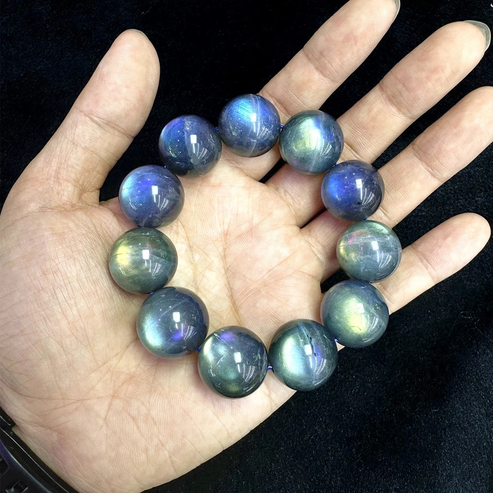 Natural 15/20 MM Labrador Retriever A Grade Round Bead Bracelet for Mens Jewelry Party Charm Energy Gift 241017