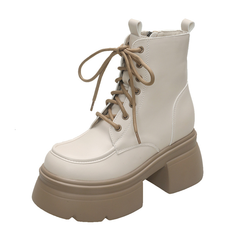 Black Martin Boots for Women 2024 Autumn/Winter New British Style Thick Bottom Short Boots Sweet Cool Motorcycle Martin Boots for Women