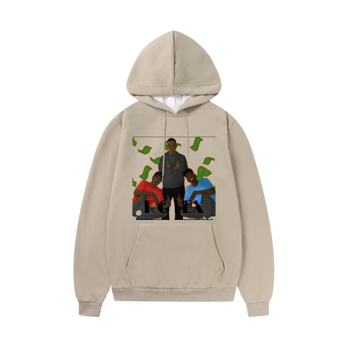 Casual New Men's Hooded Sweatshirt High Quality Couples Hoodie Plus Size Cartoon Wear Casual Daily Wear Drawstring Long Sleeve 350g Cotton