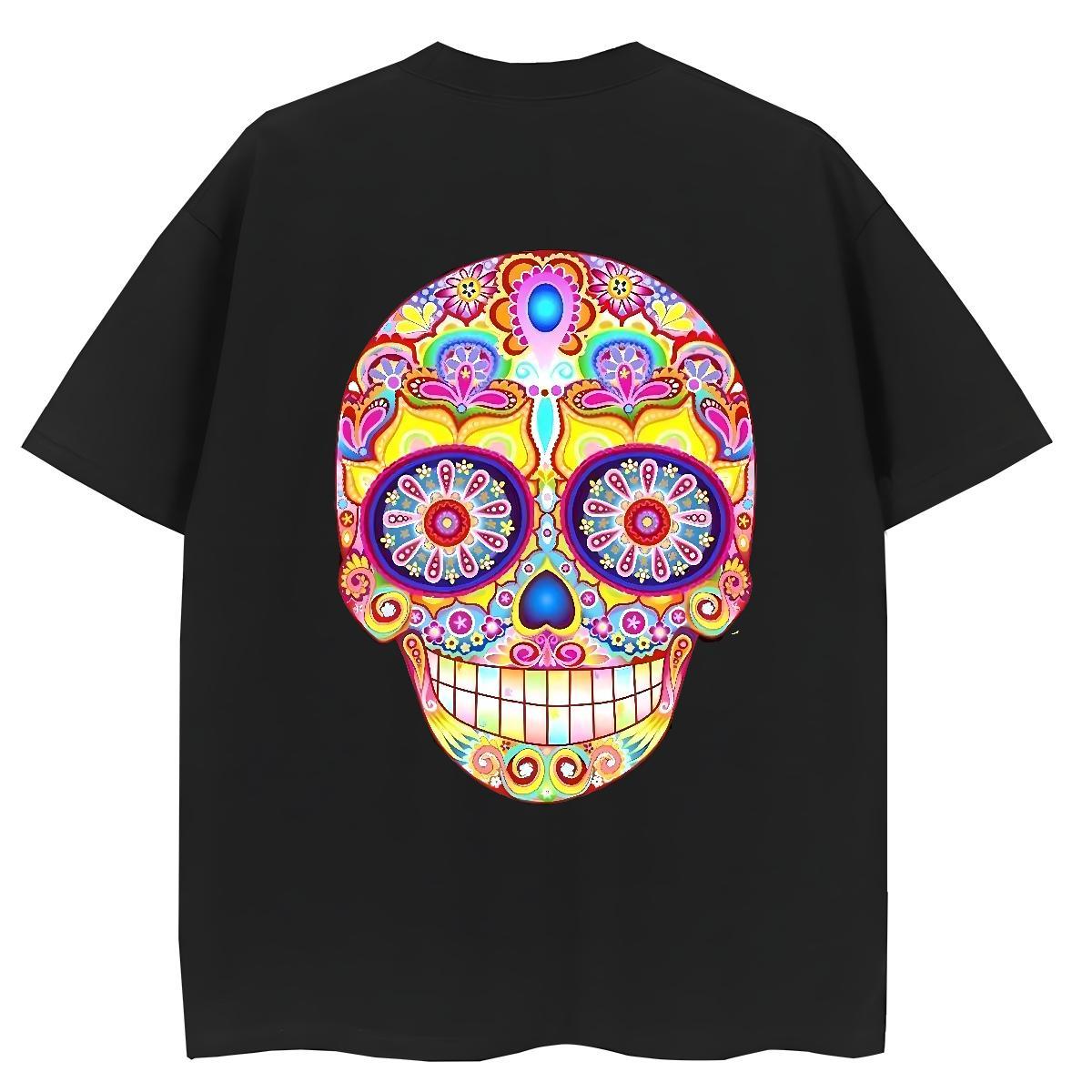2024 DIY Woman T Shirts 230g 100% Cotton Crew Neck Home Outdoor monster Unisex Tshirts Loose fit Floral Print Top Tees
