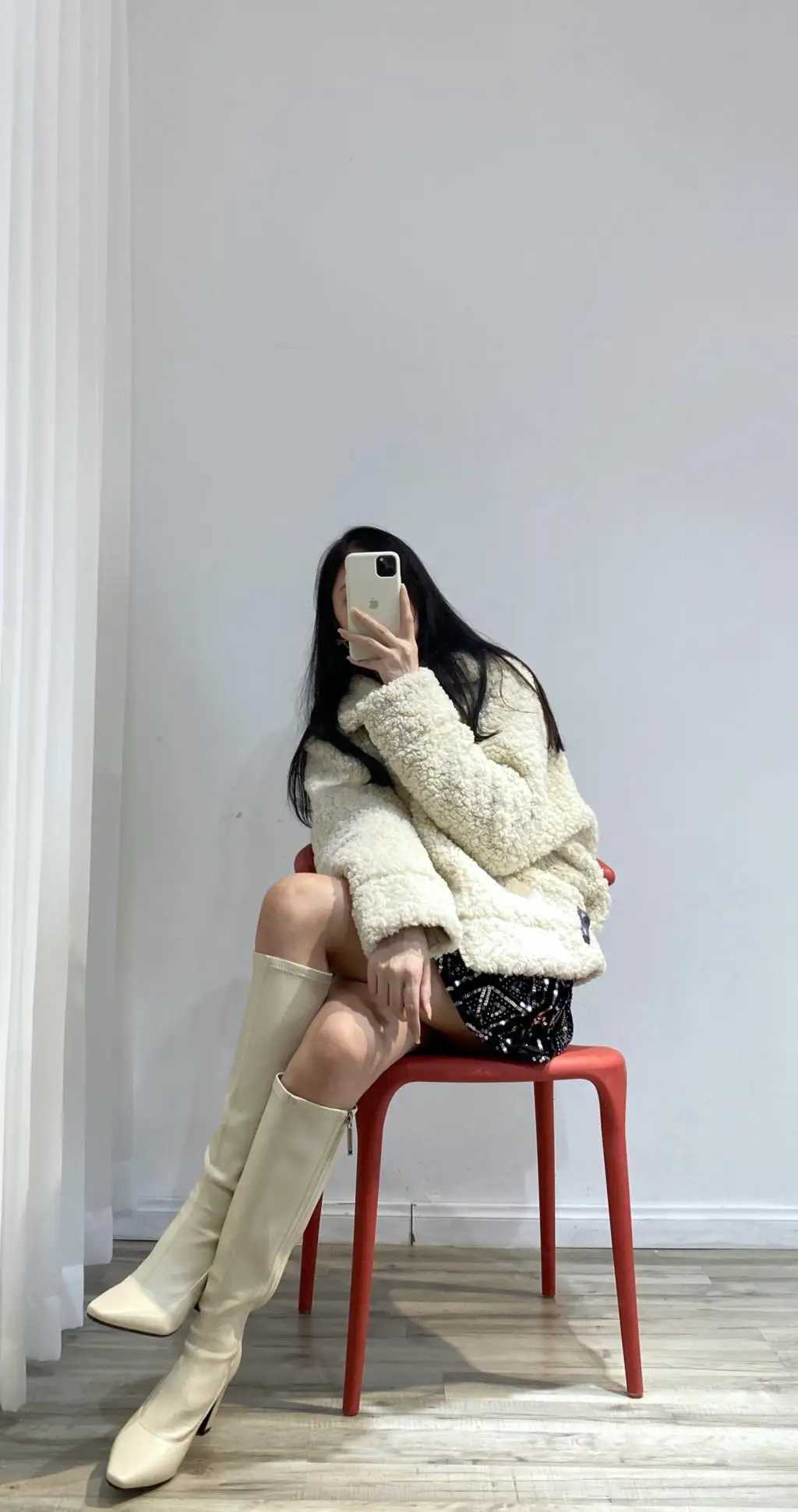 New womens autumn/winter new warm lamb wool cashmere coat short loose jacketX241018