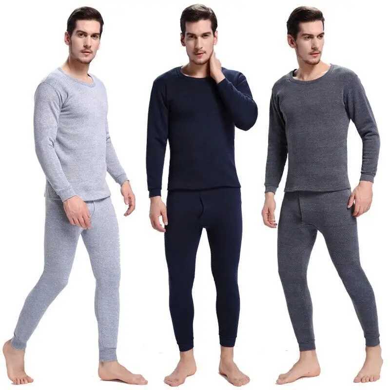 Men's Thermal Underwear Insulated clothing warm winter base material mens long style flexible lining thermal underwear Y241018E1IH