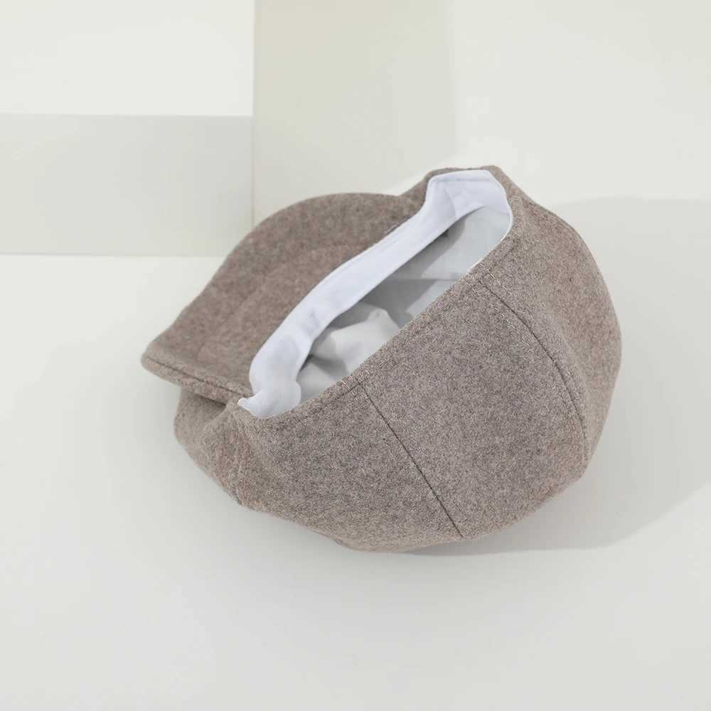 Pure Color Woolen Hat Children Autumn Winter Beret Hats Versatile Girl Baby Fashion Cute Caps For Kids 2-6 Years LX241018