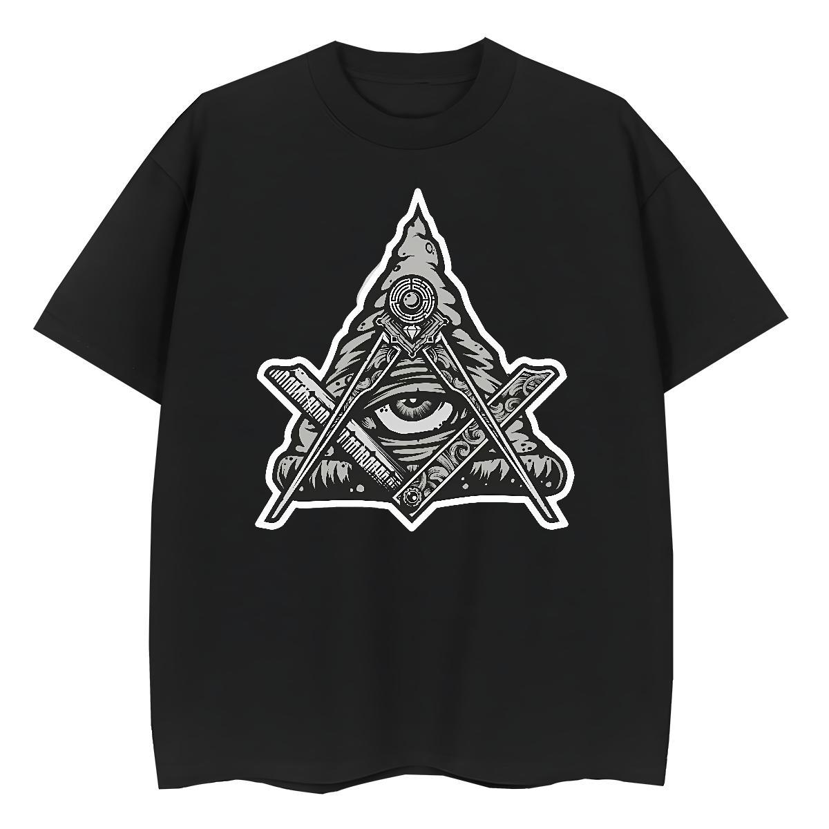 Brand T-Shirts 230g Pure Cotton Breathable Short Sleeve Home Outdoor eye of the devil Unisex Tshirts Loose fit Floral Print Tees Shirts