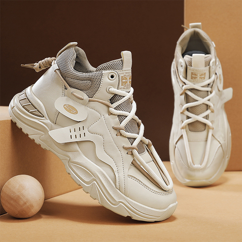 Men's Autumn New Thick Soled Casual Mid Top Sports Shoes