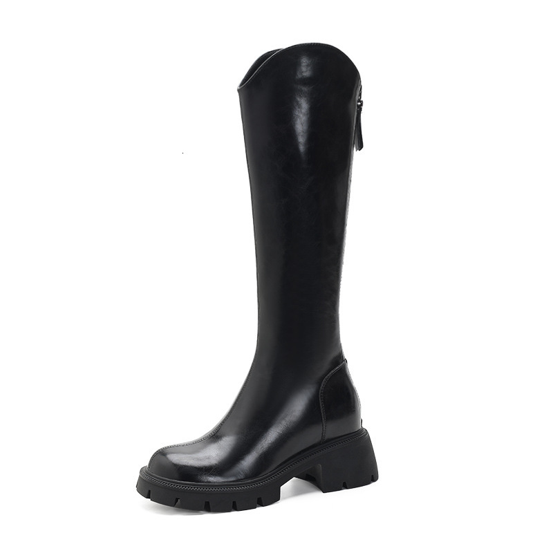 Small Stature For Women New Genuine Leather Long That Are Below The Knee Super Hot And Have A V Shaped High Rise Inside Knight S Boots Ddmythur