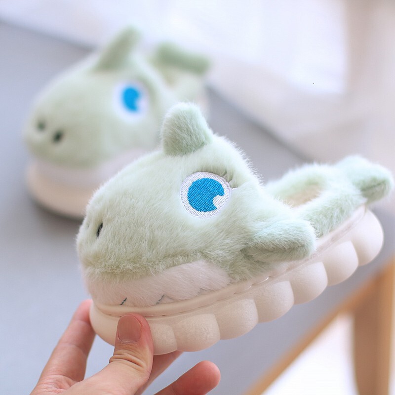 childrens cotton slippers autumn and winter new home indoor anti slip shoes for girls cute sharks boys babies childrens warm shoes