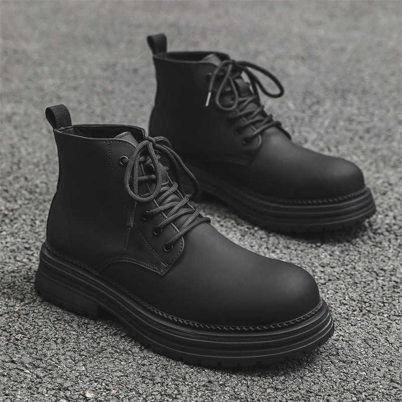 Martin Boot Martin Boots Men New Winter High Ankle Boots Motorcycle Boots Mens American Workwear Boots Fashion Boots 240927
