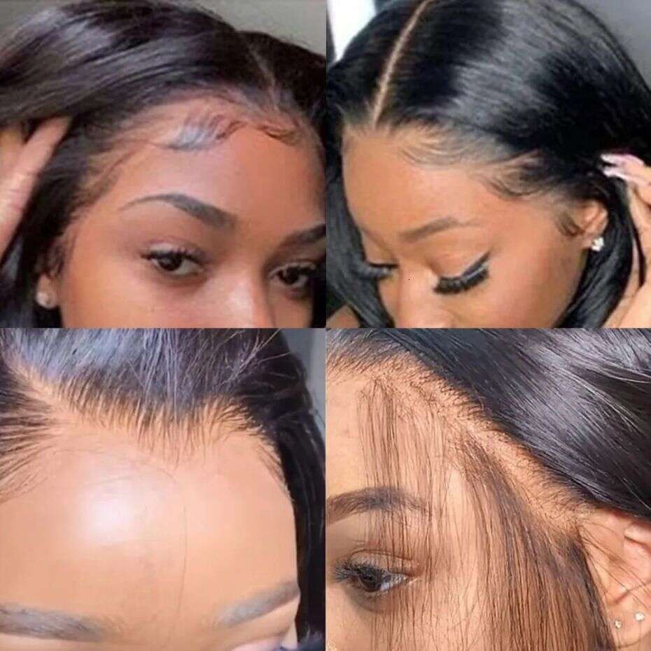 New Glueless Wig Straight 13x4 13x6 Hd Transparent Lace Front Wigs Brazilian Remy Hair Pre-Cut 5x5 Lace Closure Wig Pre Plucked