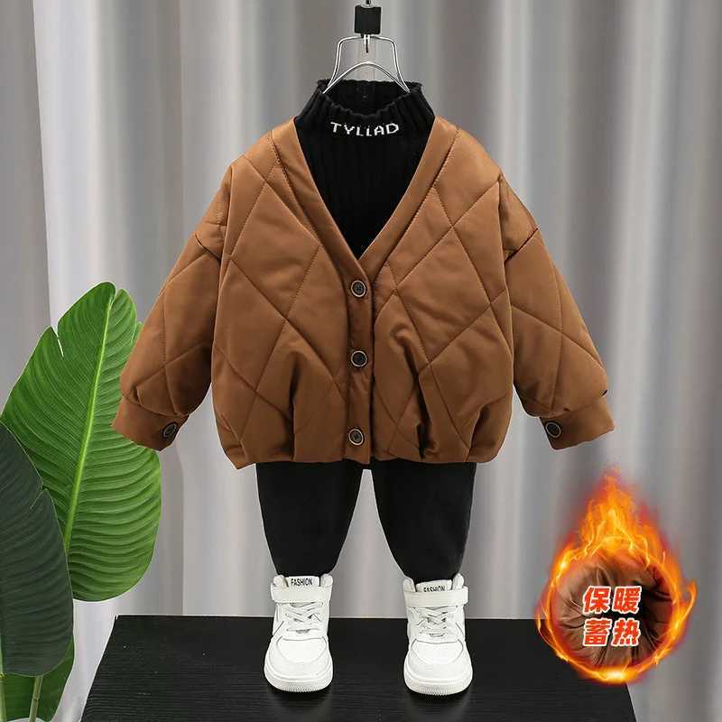 Boys outerwear cotton windproof outerwear elegant spring and autumn Christmas gift warm childrens clothing M241018