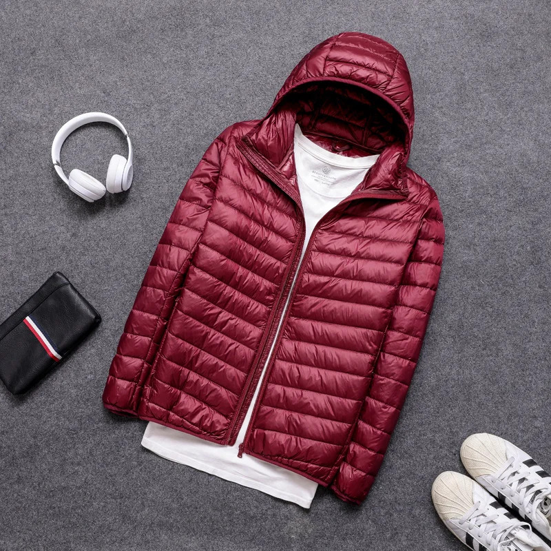 Down Jacket All-Season Ultra Lightweight Packable Water And Wind-Resistant Breathable Coat Big Size Men Hoodies Jackets 2023