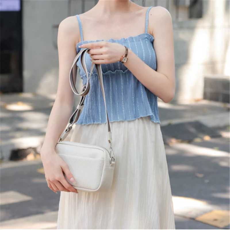 Wide Strap Women Crossbody Bags Solid Ladies Handbags Luxury Square Shoulder Sling for FemeleC241018
