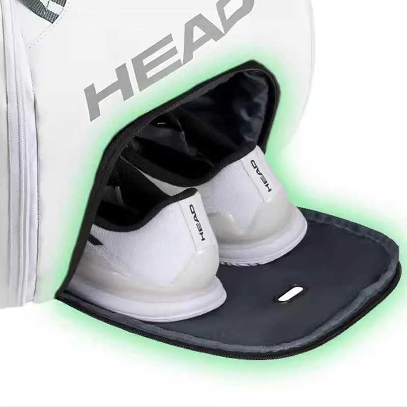 Outdoor Bags HEAD Tennis Bag Simple Fashion Court Bag Portable Tennis Racket Bag with Shoe Compartment Comfortable Racket Bag S2410187