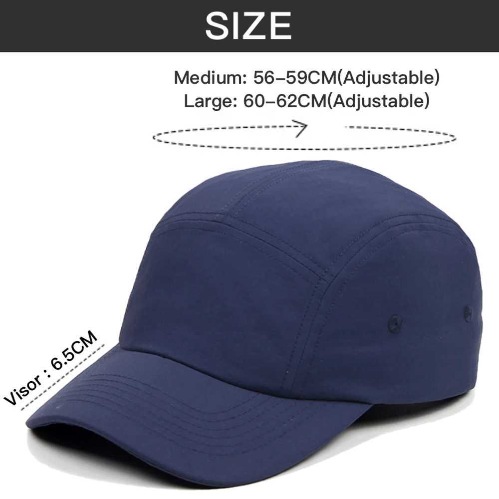 5 Panel Cap For Men Ultra-light Quick-drying Hat Waterproof Nylon 5 Panels Hats Camping Running Snapback Hiphop Big Size GorrasX241018
