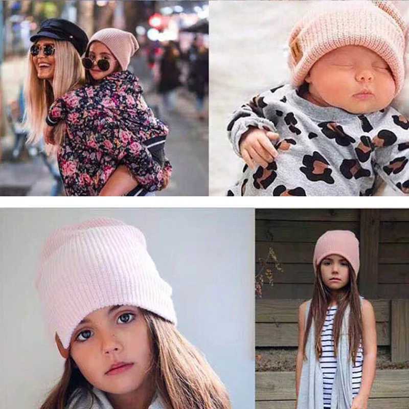 Baby Hat Kids Newborn Knitted Cap Crochet Solid Children Beanies Boys Girls Hats Headwear Toddler Kids Caps Accessories Clothes LX241018