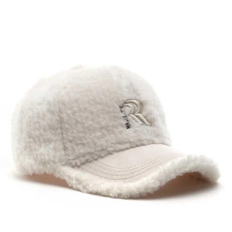 Baseball Cap Women Autumn Winter Lambswool Warm Hats For Man Snapback Hat Female Hip Hop Cap Gorras Bone Casquette Gorro HatsX241018